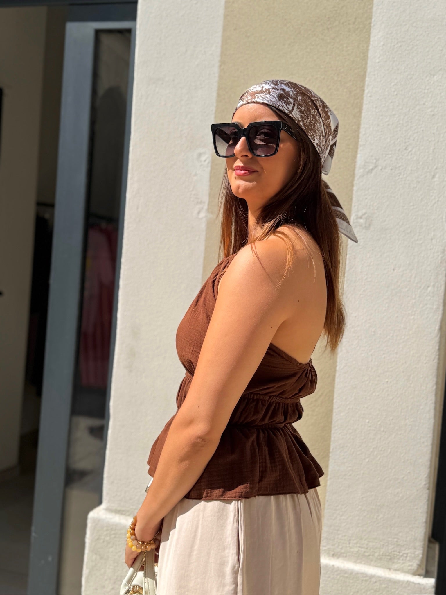 Haut LEYA marron