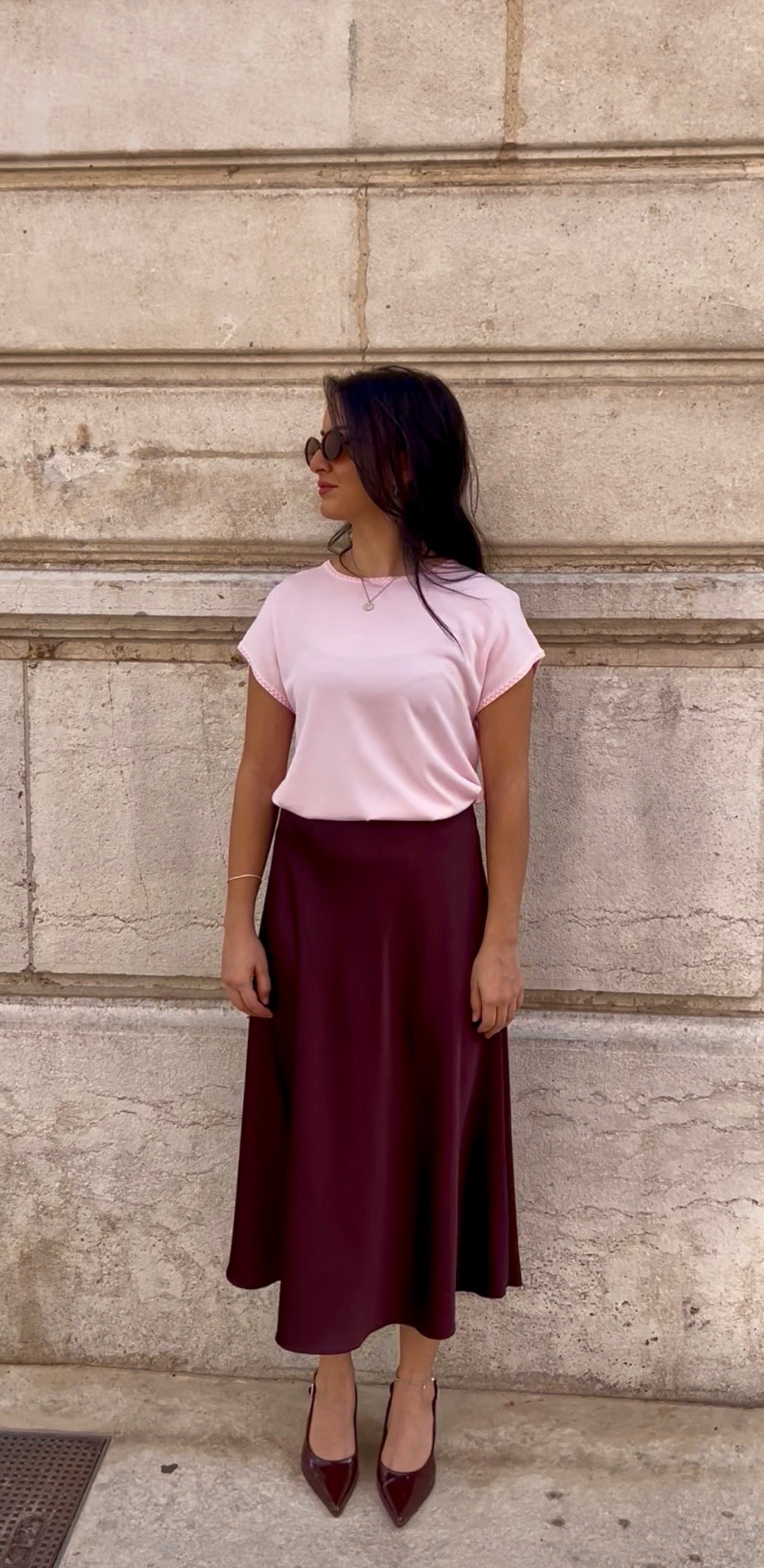 Jupe SETA prune