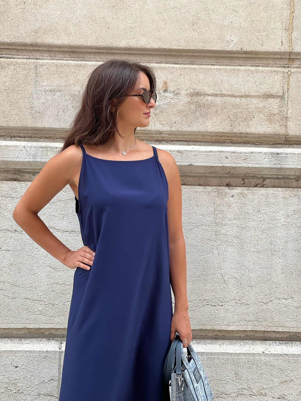Robe CECILE Bleu Marine
