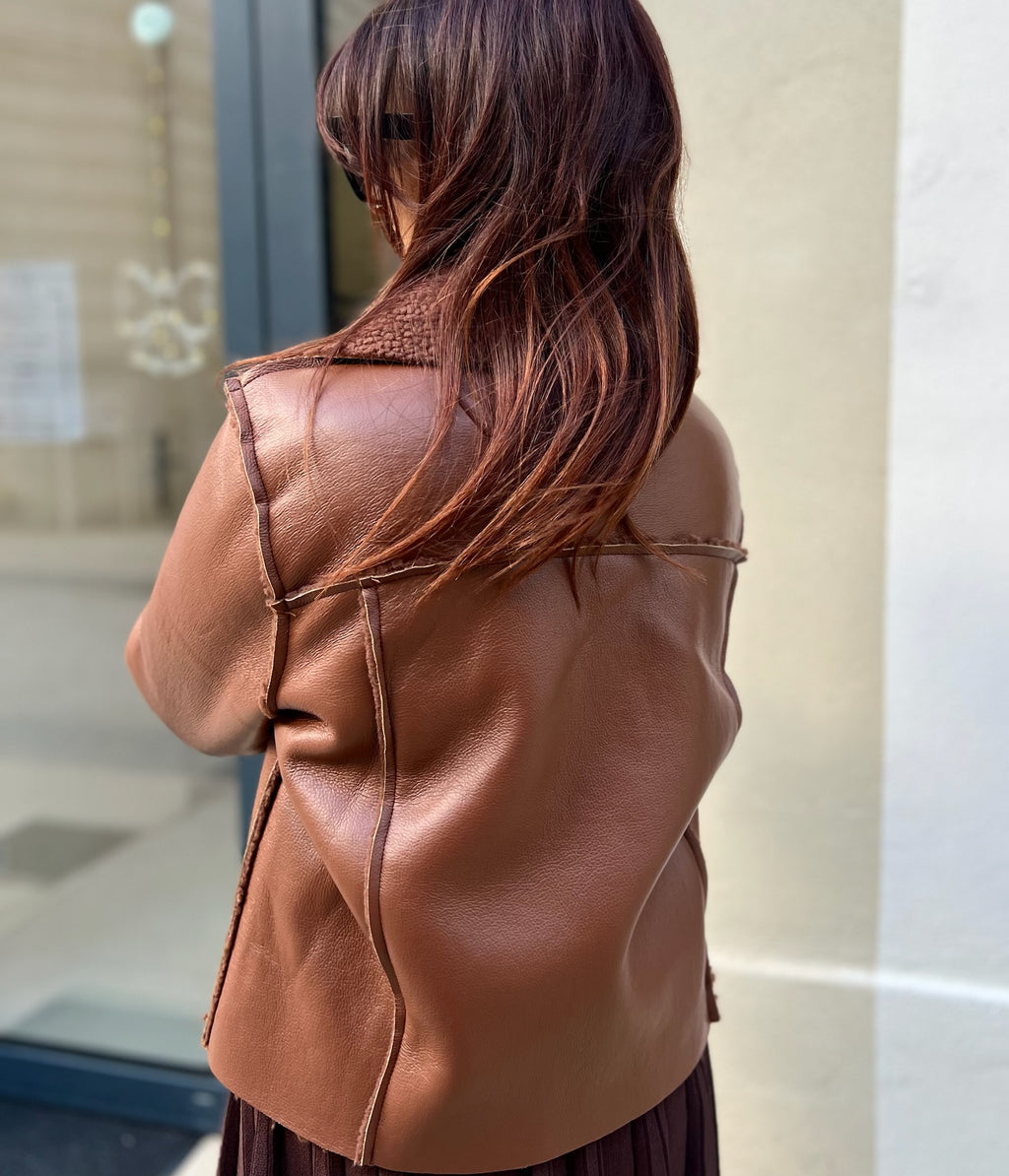 Veste TEDDY marron