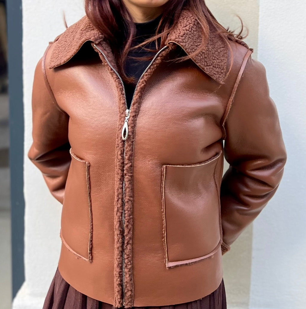 Veste TEDDY marron