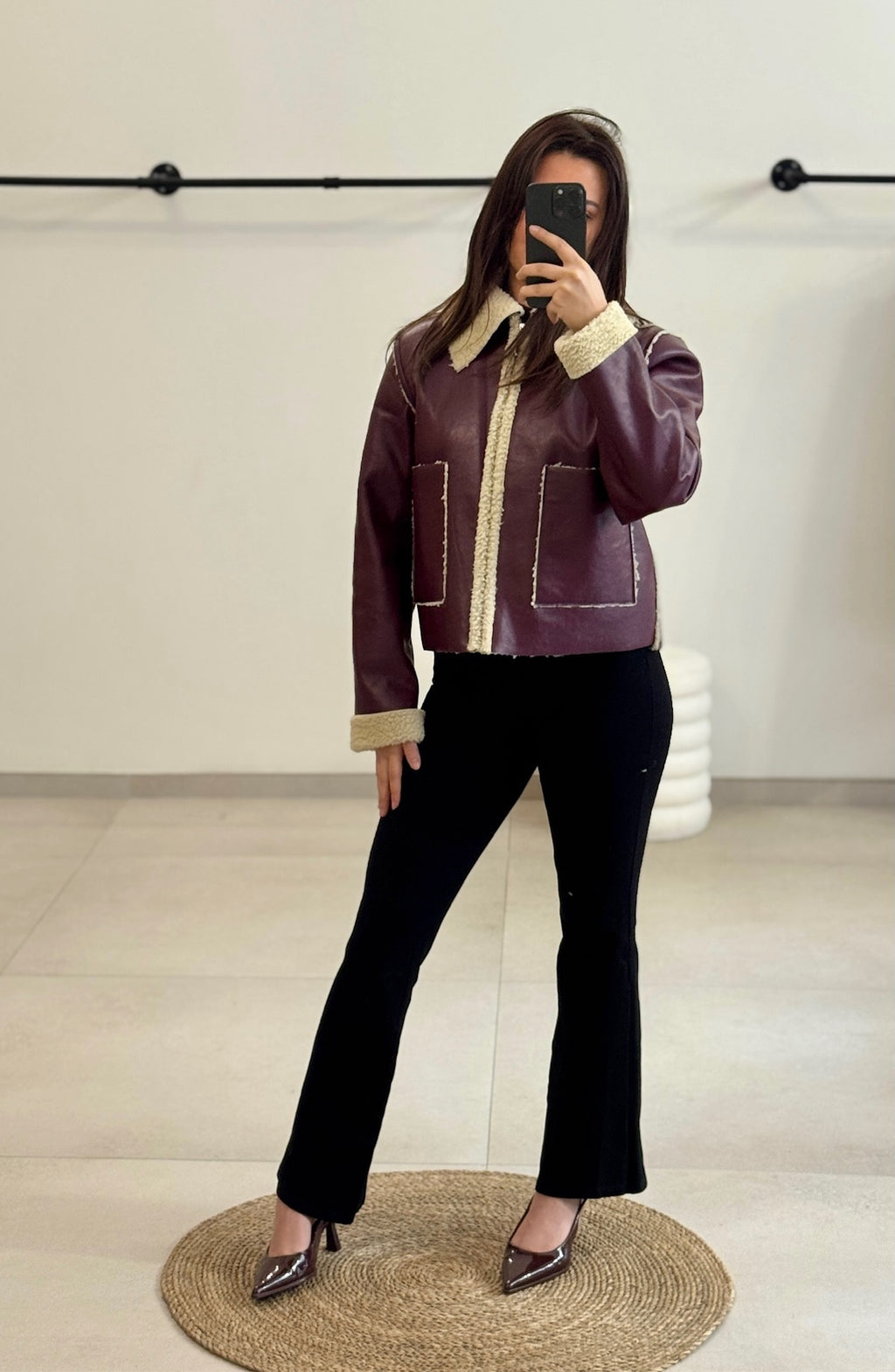 Veste TEDDY bordeaux