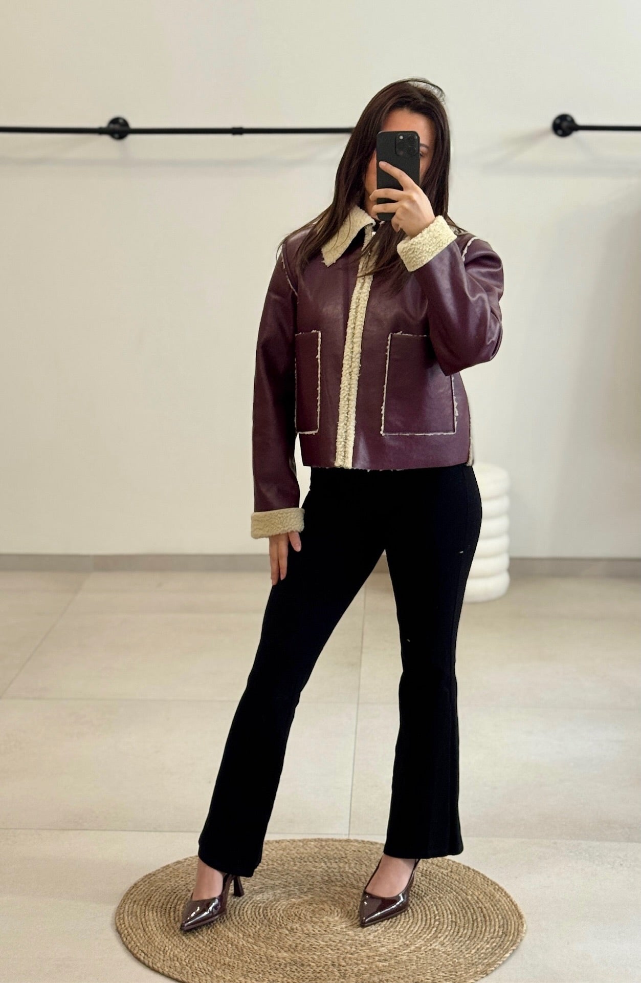 Veste TEDDY bordeaux