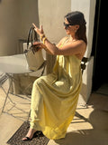 Robe VENISE jaune pastel